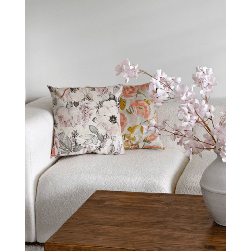 Almofada decorativa ZAHRIYE 45 x 45 cm Rosa Padrão floral