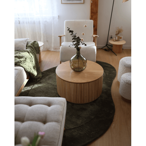 Tapete MASSO Verde escuro 160 x 230 cm Viscose