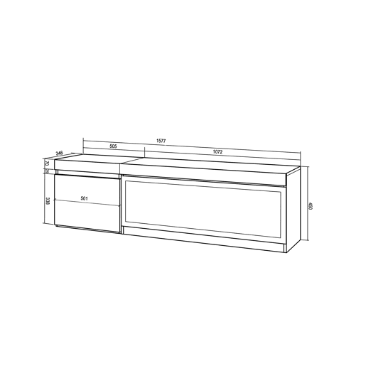 Móvel de TV, Muito espaço de arrumação, 158x35x45cm, Para televisores até 65, Lareira eléctrica XXL, Estilo moderno, Cimento Móvel de TV, Muito espaço de arrumação, 158x35x45cm, Para televisores até 65, Lareira eléctrica XXL, Estilo moderno, Cimento
