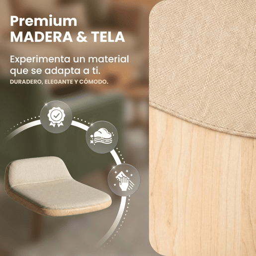 Silla Bruce tela Crema 55X60X75 cm
