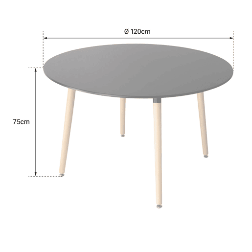 Mesa redonda 120cm blanca MARTHA Mesa redonda 120cm blanca MARTHA