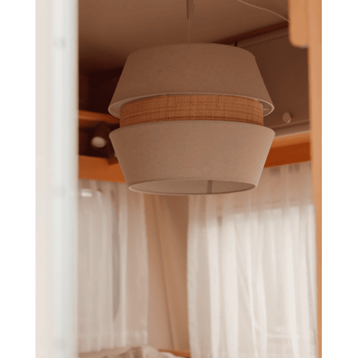Candeeiro suspenso ATOYAC Linho sintético Creme