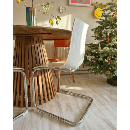 Mesa de jantar MESILLA Castanho 120 cm 120 cm Madeira de acácia