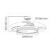 Ventilador De Techo Dc Pitijopo Negro 106cm Led Cct Regulable Control Remoto Con Temporiza Ventilador De Techo Dc Pitijopo Negro 106cm Led Cct Regulable Control Remoto Con Temporiza Blanco
