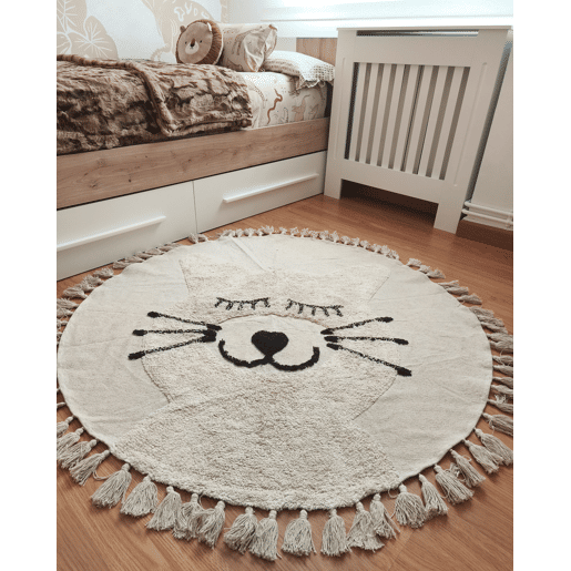 Tapetes para Crianças ETSERI Creme ø 120 cm Algodão