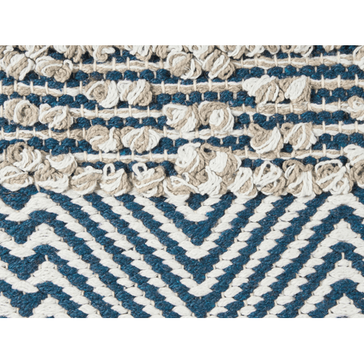 Conjunto de 2 almofadas decorativas DEWBERRY Algodão 45 x 45 cm Azul Padrão geométrico