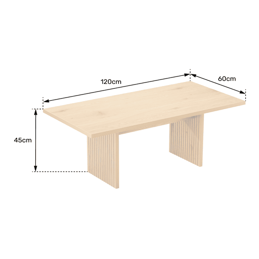 Mesa de centro de madera de estilo escandinavo ALMA