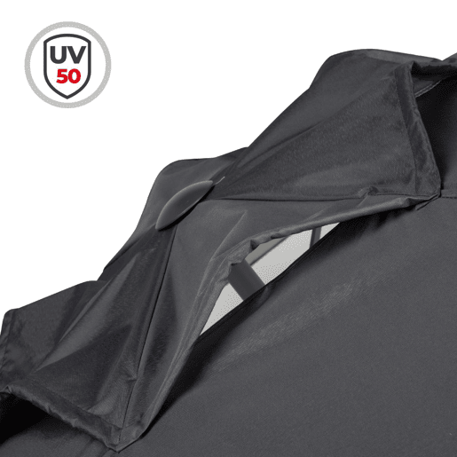 Aktive Guarda-sol de jardim grande basculante hexagonal antracite 230 cm UV50