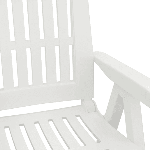 vidaXL Cadeiras de jardim reclináveis 2 pcs PP branco
