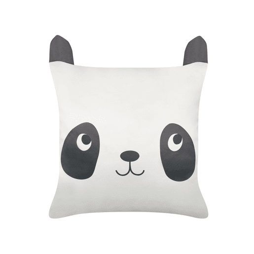 Conjunto de 2 almofadas decorativas PANDAPAW Algodão 45 x 45 cm Branco
