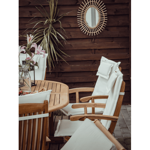 Conjunto de 2 almofadas de encostoassento MAUI 40 x 54 cm Branco creme