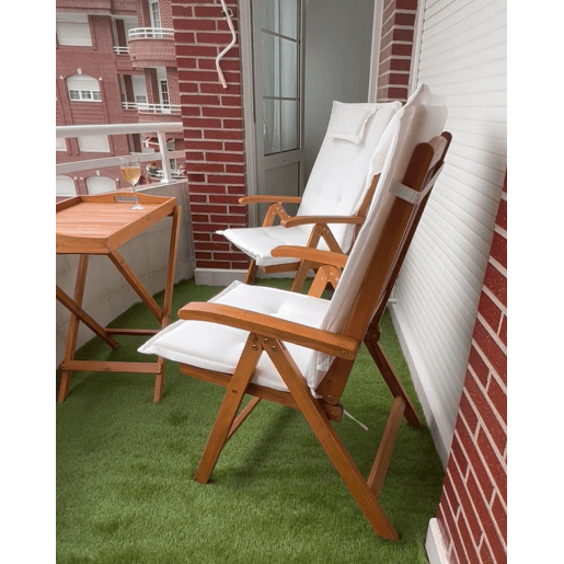Conjunto de 2 almofadas de encostoassento MAUI 40 x 54 cm Branco creme