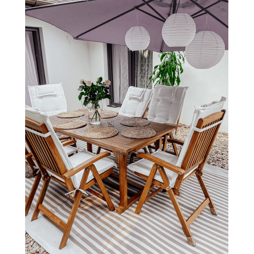 Conjunto de 2 almofadas de encostoassento MAUI 40 x 54 cm Branco creme