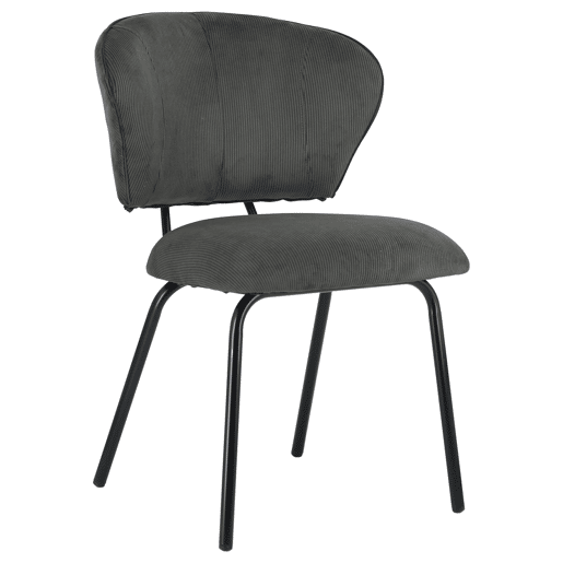 Lote de 2 sillas de terciopelo gris oscuro NILSA Lote de 2 sillas de terciopelo gris oscuro NILSA