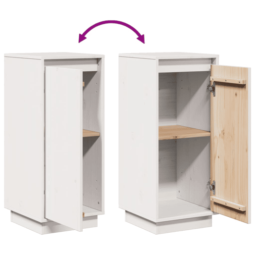 vidaXL Aparadores 2 pcs 31,5x34x75 cm madeira de pinho maciça branco vidaXL Aparadores 2 pcs 31,5x34x75 cm madeira de pinho maciça branco