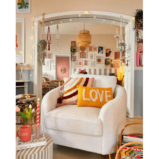 Beliani Almofada decorativa LOVE