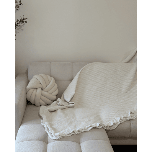 Colcha HATTON Algodão 200 x 220 cm Branco creme