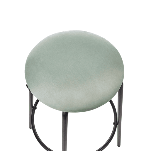 Conjunto de 2 bancos de bar MORTON Veludo Verde menta