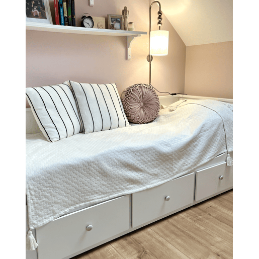 Colcha LINDULA Algodão 150 x 200 cm Branco creme