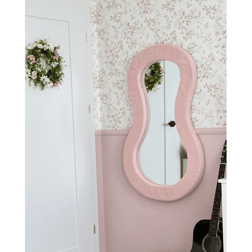 Espelho PLANCHEZ 70 cm 112 cm Bouclé Rosa Espelho PLANCHEZ 70 cm 112 cm Bouclé Rosa