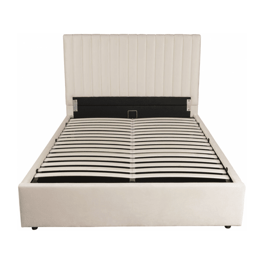 Cama com caixa Mia - 140 x 190 cm - Bege