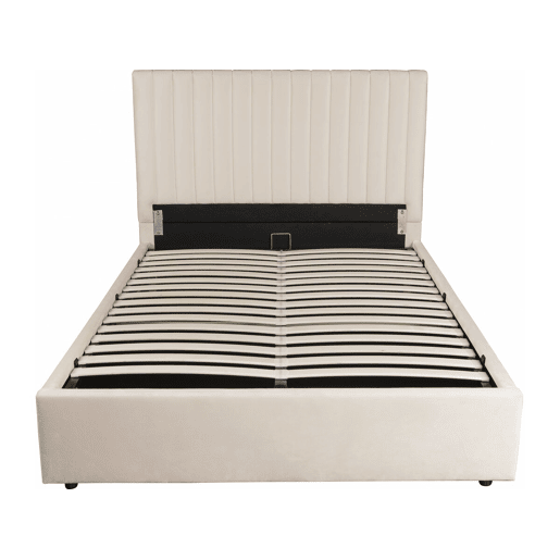 Cama com caixa Mia - 160 x 200 cm - Bege