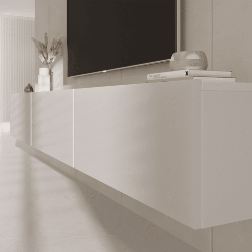 Móvel para televisor de parede com 3 portas Idao 180 cm branco