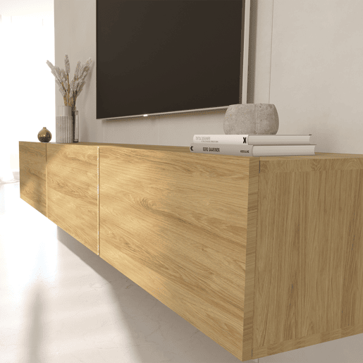 Móvel para televisão de parede com 3 portas Idao Wood, 180 cm