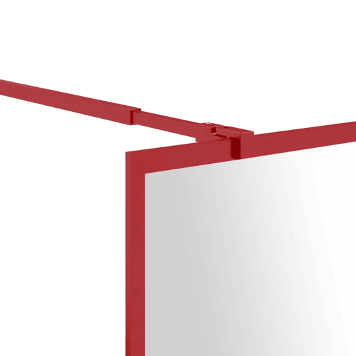 vidaXL Divisória de chuveiro 100x195cm vidro transparente ESG vermelho vidaXL Divisória de chuveiro 100x195cm vidro transparente ESG vermelho