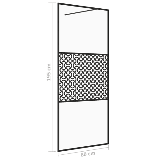 vidaXL Divisória de chuveiro 80x195 cm vidro transparente ESG preto vidaXL Divisória de chuveiro 80x195 cm vidro transparente ESG preto