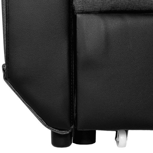 Sofá convertible de 3 plazas WARREN gris y negro