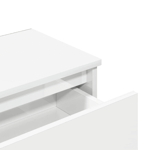 vidaXL Mesa de cabeceira 40x30x39 cm contraplacado branco brilhante vidaXL Mesa de cabeceira 40x30x39 cm contraplacado branco brilhante