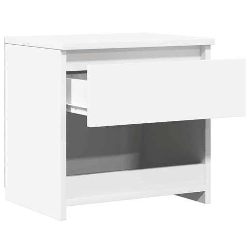 vidaXL Mesas de cabeceira 2 pcs 40x30x39 cm contrapl. branco brilhante vidaXL Mesas de cabeceira 2 pcs 40x30x39 cm contrapl. branco brilhante