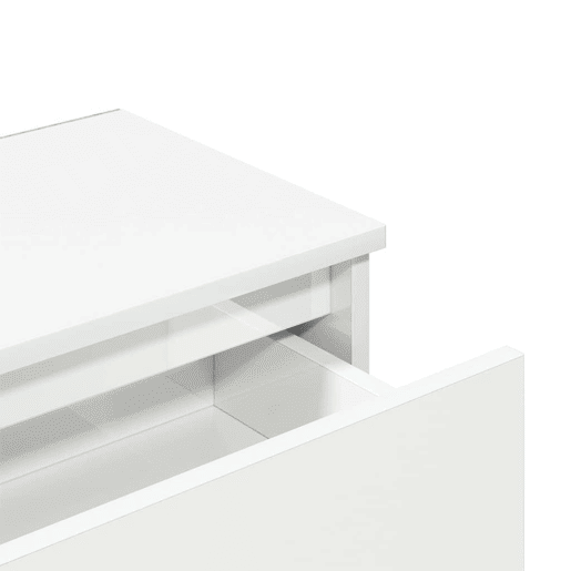 vidaXL Mesas de cabeceira 2 pcs 40x30x39 cm contrapl. branco brilhante vidaXL Mesas de cabeceira 2 pcs 40x30x39 cm contrapl. branco brilhante