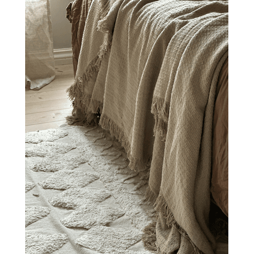 Colcha YERBENT Algodão 220 x 240 cm Taupe