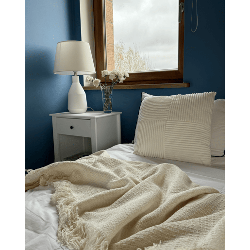 Colcha YERBENT Algodão 200 x 220 cm Branco creme