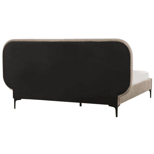 Cama Veludo SUZETTE 140 x 200 cm Creme