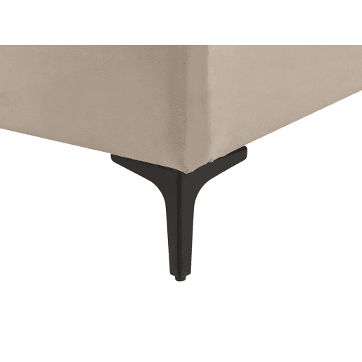 Cama Veludo SUZETTE 140 x 200 cm Creme
