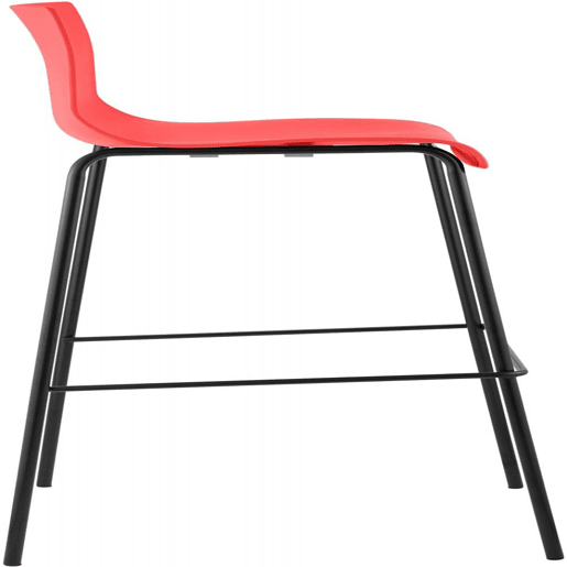 Pack de 2 Taburetes de Bar Hover de Plástico Rojo 48X43X100 cm Pack de 2 Taburetes de Bar Hover de Plástico Rojo 48X43X100 cm