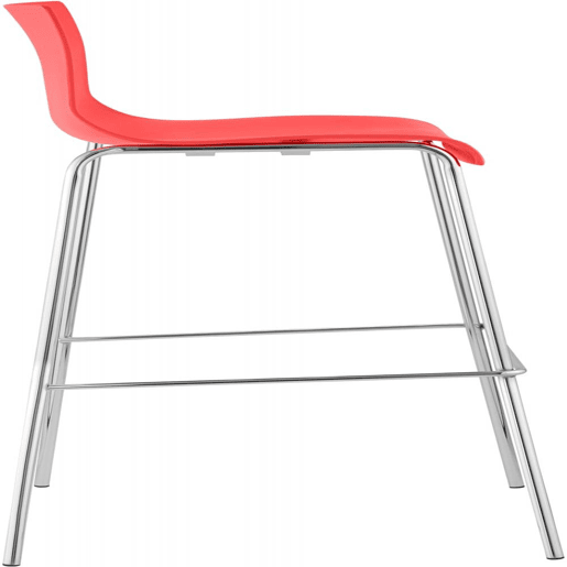 Pack de 2 Taburetes de Bar Hover de Plástico Rojo 48X43X100 cm Pack de 2 Taburetes de Bar Hover de Plástico Rojo 48X43X100 cm