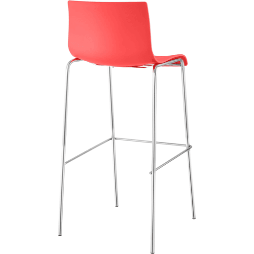 Pack de 2 Taburetes de Bar Hover de Plástico Rojo 48X43X100 cm Pack de 2 Taburetes de Bar Hover de Plástico Rojo 48X43X100 cm
