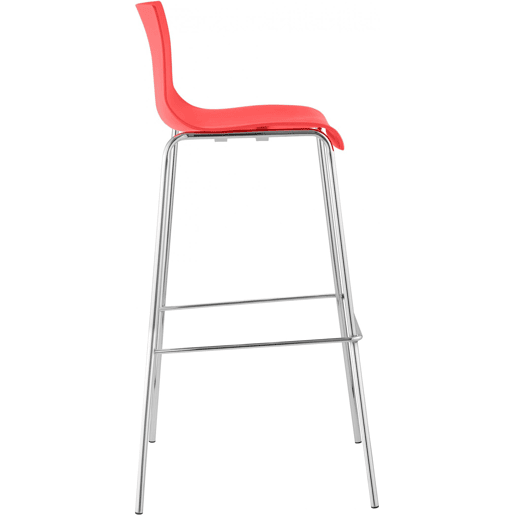 Pack de 2 Taburetes de Bar Hover de Plástico Rojo 48X43X100 cm Pack de 2 Taburetes de Bar Hover de Plástico Rojo 48X43X100 cm