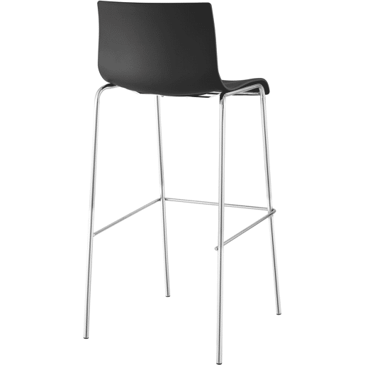 Pack de 2 Taburetes de Bar Hover de Plástico Negro 48X43X100 cm Pack de 2 Taburetes de Bar Hover de Plástico Negro 48X43X100 cm