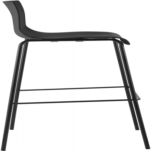 Pack de 2 Taburetes de Bar Hover de Plástico Negro 48X43X100 cm Pack de 2 Taburetes de Bar Hover de Plástico Negro 48X43X100 cm