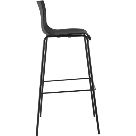 Pack de 2 Taburetes de Bar Hover de Plástico Negro 48X43X100 cm Pack de 2 Taburetes de Bar Hover de Plástico Negro 48X43X100 cm