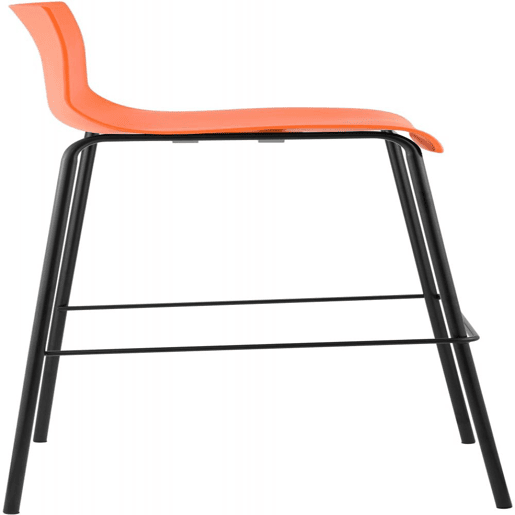 Pack de 2 Taburetes de Bar Hover de Plástico Naranja 48X43X100 cm