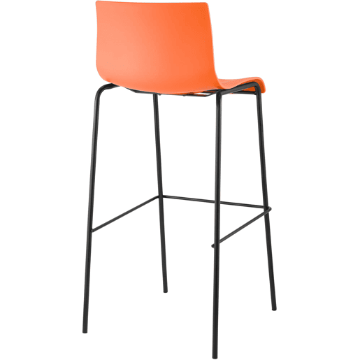 Pack de 2 Taburetes de Bar Hover de Plástico Naranja 48X43X100 cm