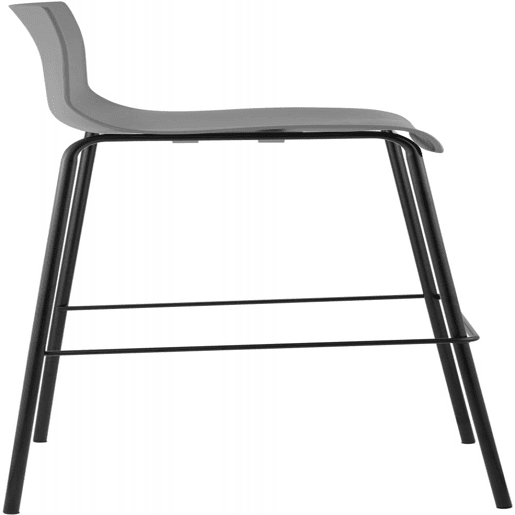 Pack de 2 Taburetes de Bar Hover de Plástico Gris 48X43X100 cm Pack de 2 Taburetes de Bar Hover de Plástico Gris 48X43X100 cm