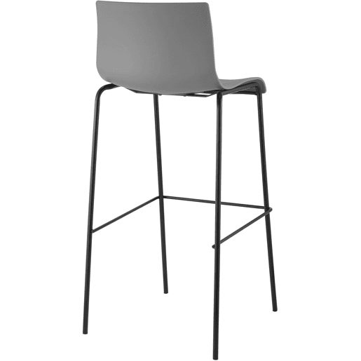 Pack de 2 Taburetes de Bar Hover de Plástico Gris 48X43X100 cm Pack de 2 Taburetes de Bar Hover de Plástico Gris 48X43X100 cm