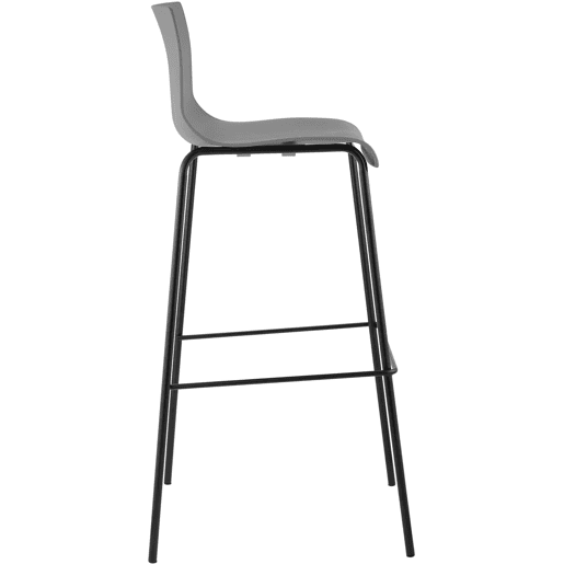 Pack de 2 Taburetes de Bar Hover de Plástico Gris 48X43X100 cm Pack de 2 Taburetes de Bar Hover de Plástico Gris 48X43X100 cm